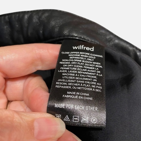 Wilfred The Melina Black Faux Vegan Leather Trousers Pants Sz 4 Mobwife 90s Vibe - Picture 5 of 8